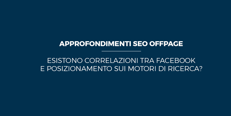 Correlazioni Facebook e SEO